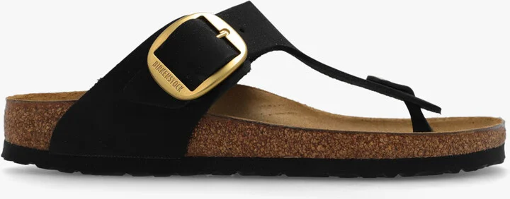 ‘Gizeh Big Buckle’ Slides, , - Black