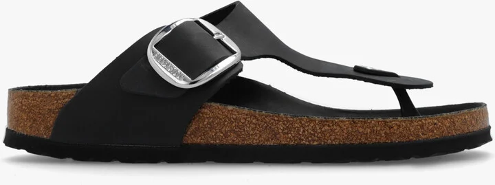 ‘Gizeh Big Buckle’ Slides, , - Black