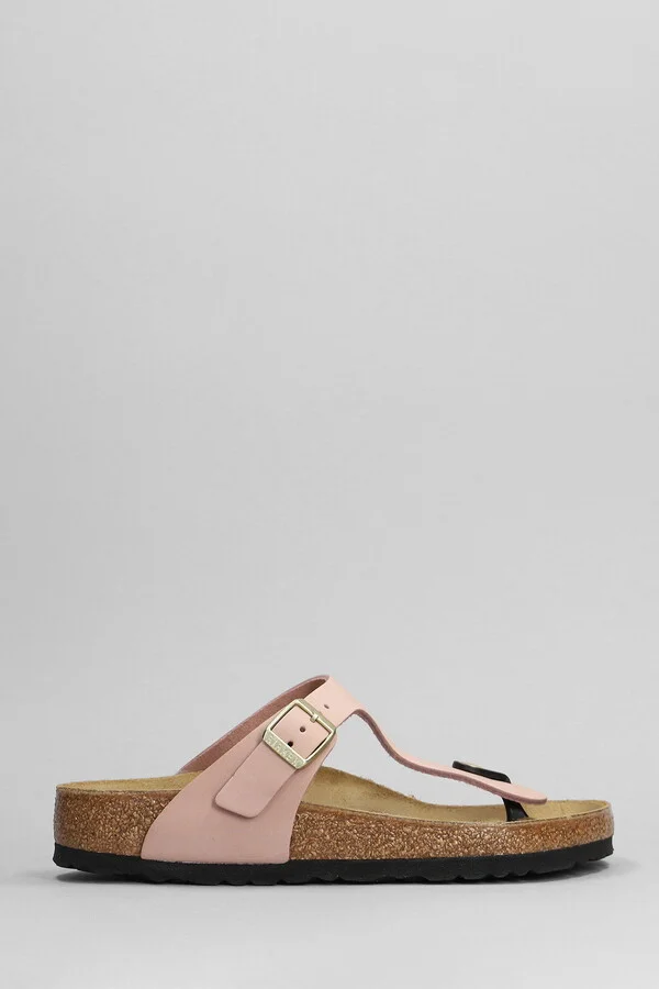 Gizeh Flats In Rose-pink Nubuck
