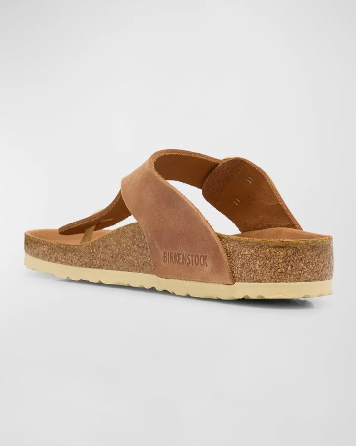 Gizeh Leather Buckle Thong Sandals - Image 4
