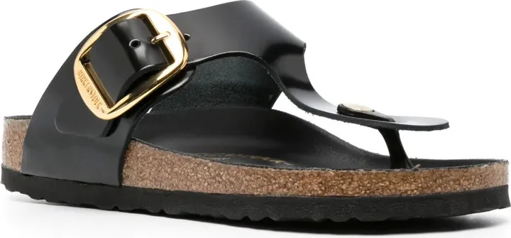 Gizeh logo-engraved leather sandals - Image 2