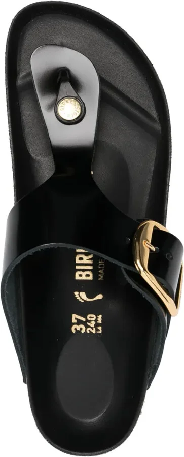 Gizeh logo-engraved leather sandals - Image 4