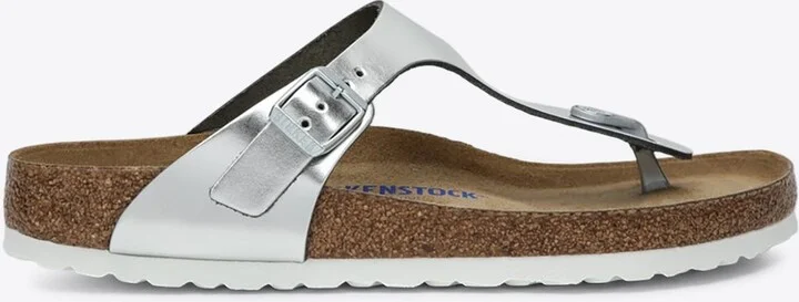 Gizeh Metallic Leather Sandals