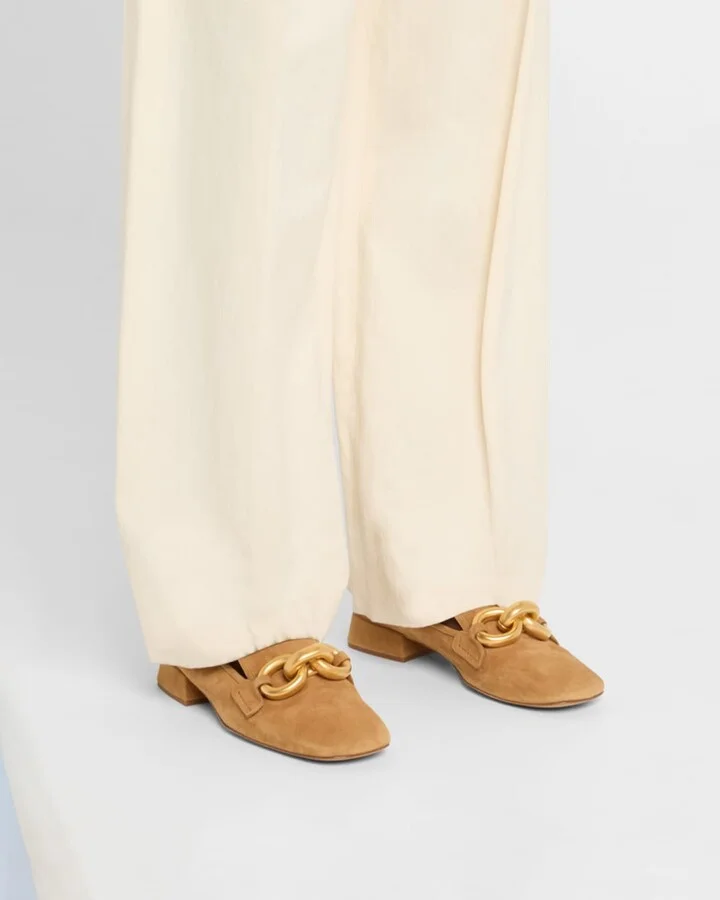 Gizi Chain Suede Moccasins Loafers - Image 10
