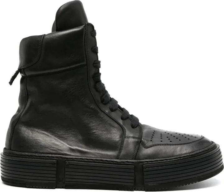 GJ06 leather high-top sneakers