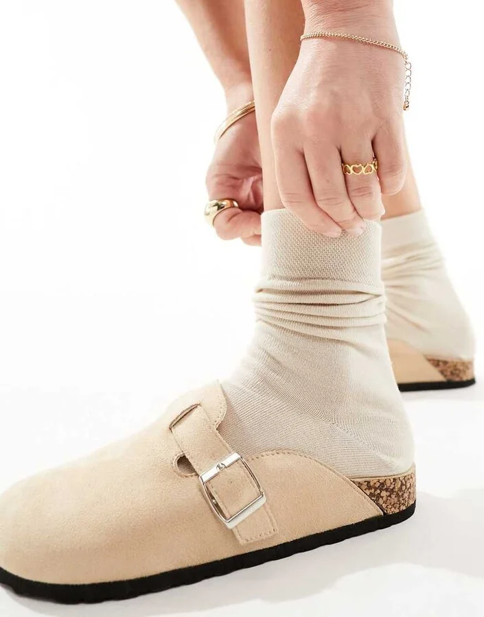 Glamorous mules in beige - Image 3