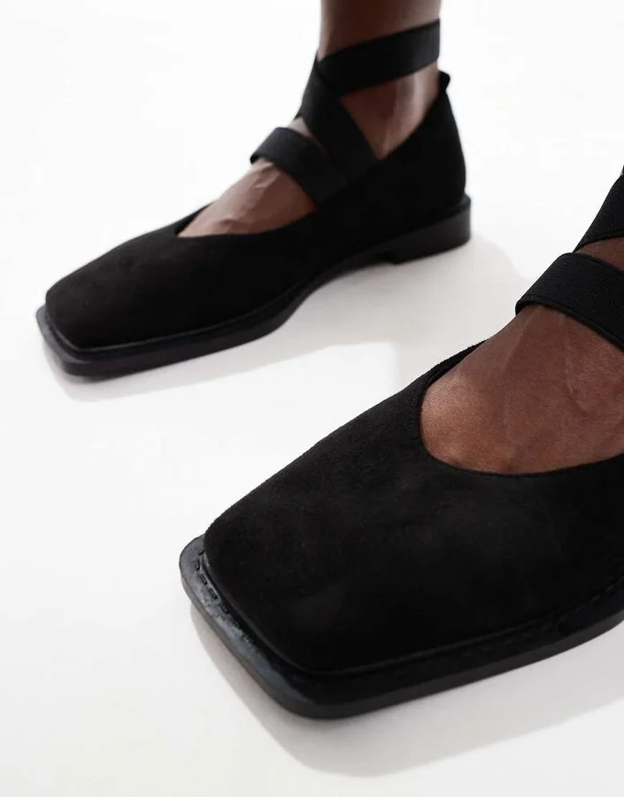 Glamorous square toe mary janes in black - Image 2