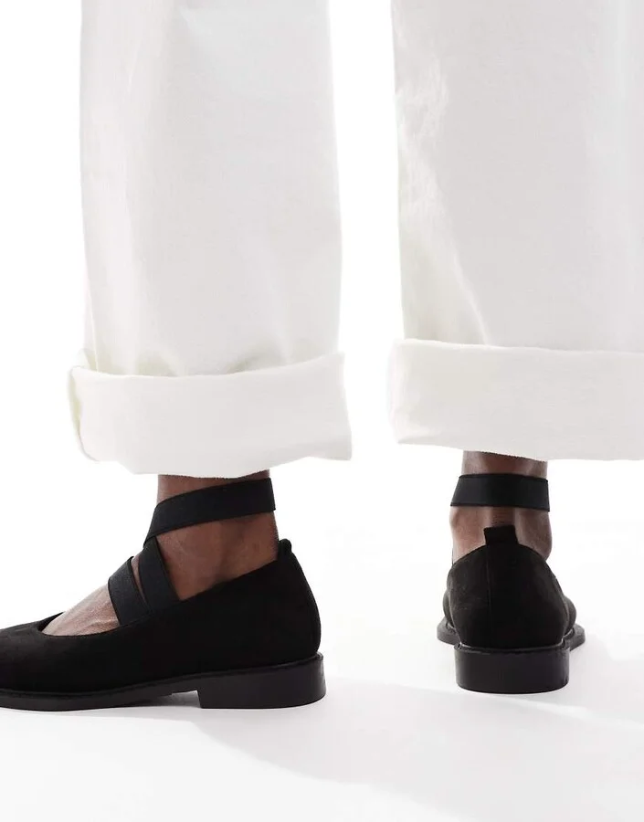 Glamorous square toe mary janes in black - Image 4
