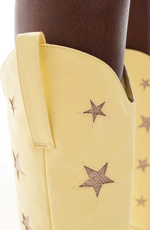 Glamorous star western boots in yellow - Image 2