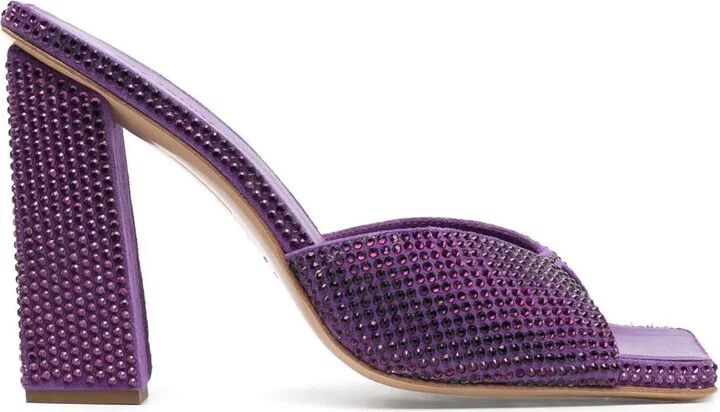 Glass-Crystal Embellished Sandals