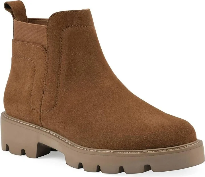 Glassie Womens Solid Suede Chelsea Boots