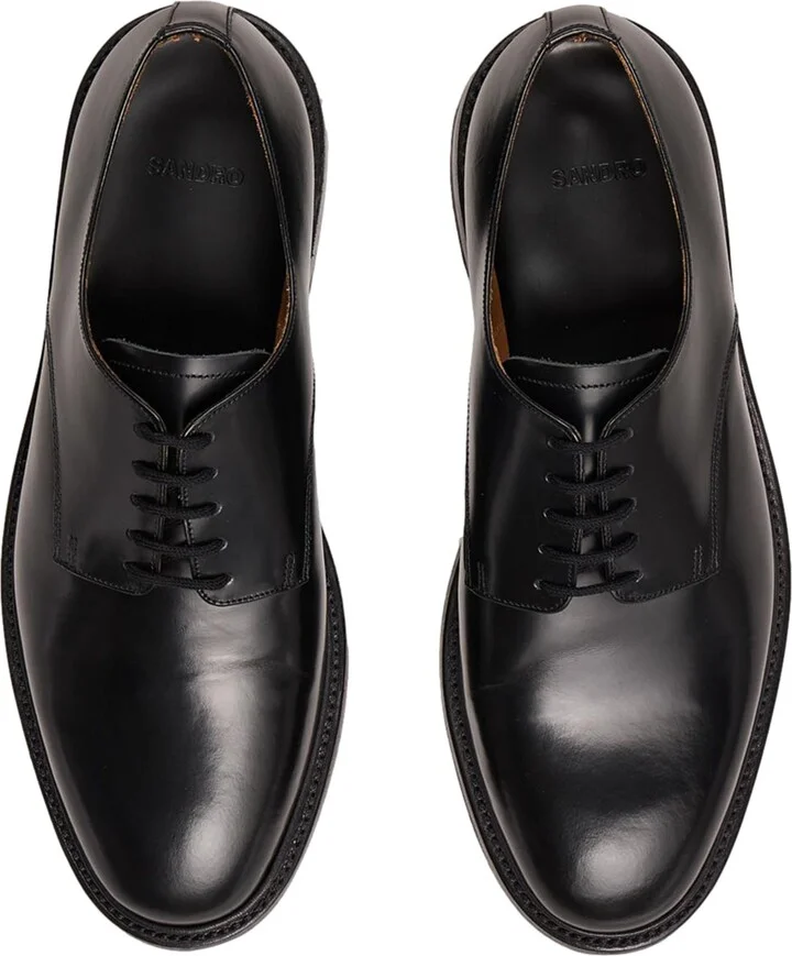Glazed leather derbies - Image 3