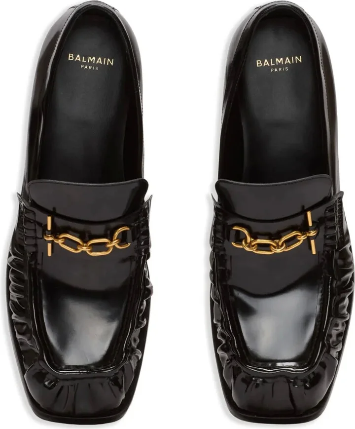 Glazed Leather Loafers - Image 4