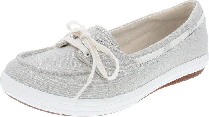 Glimmer Womens Canvas Slip On Boat Shoes