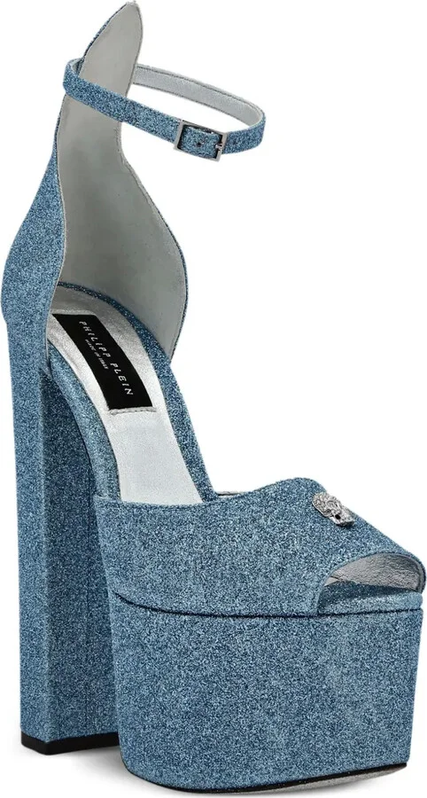 Glitter 120mm platform pumps - Image 2
