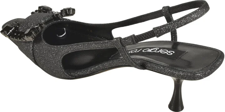 Glitter Applique Sling-back Pumps - Image 3