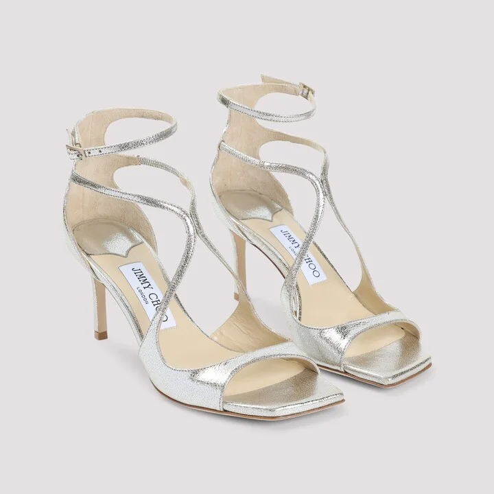 Glitter Azia 75 Leather Sandals - Image 5
