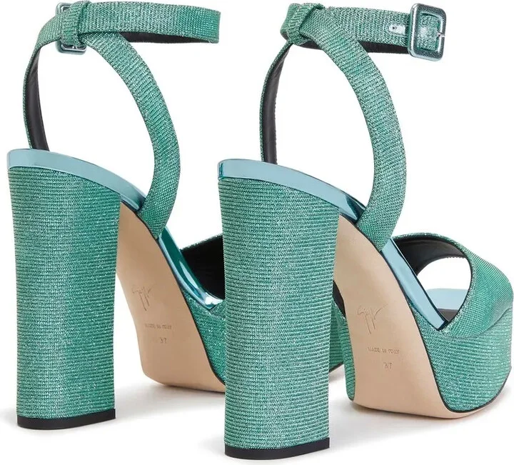Glitter Block-Heel Platform Sandals - Image 3