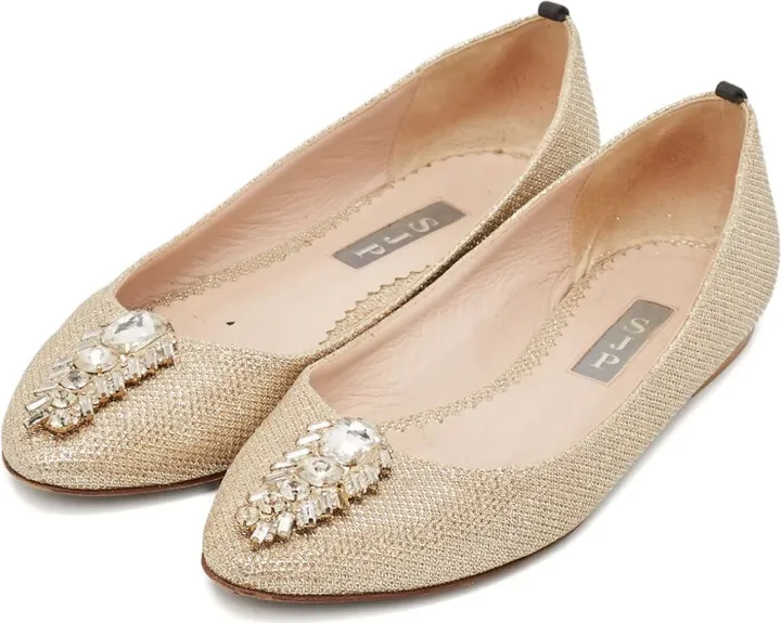 Glitter Crystal Ballet Flats - Image 2