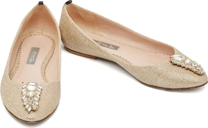 Glitter Crystal Ballet Flats - Image 3