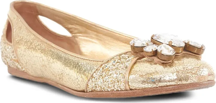 Glitter-Detail Ballet Flats - Image 2