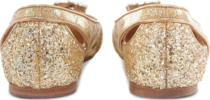 Glitter-Detail Ballet Flats - Image 3