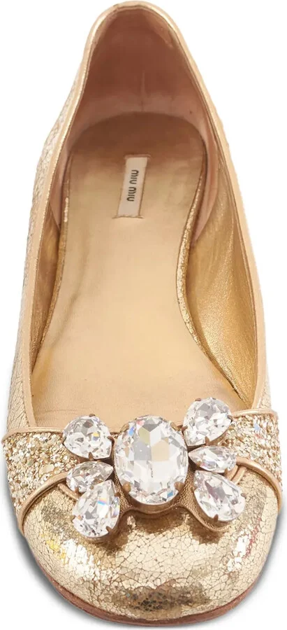 Glitter-Detail Ballet Flats - Image 4