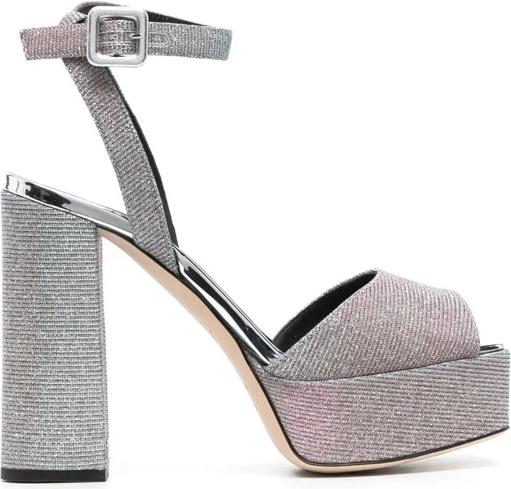 Glitter-Detail Heeled 125mm Sandals