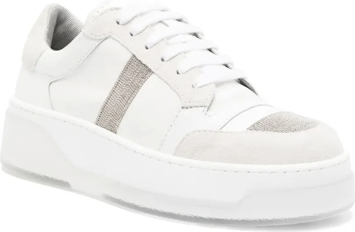 Glitter-Detail Low-Top Sneakers - Image 2