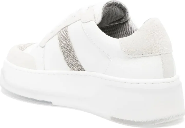 Glitter-Detail Low-Top Sneakers - Image 3