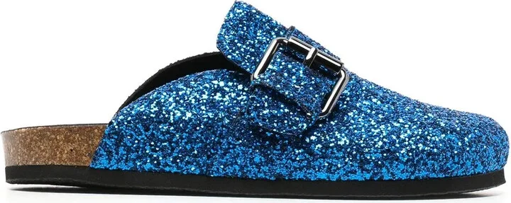 Glitter-Detail Sandals