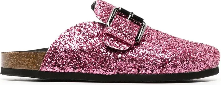 Glitter-Detail Sandals