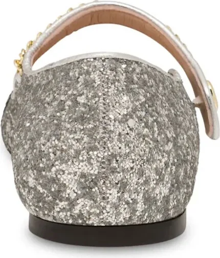 Glitter-Detail Two-Tone Ballerinas - Image 3