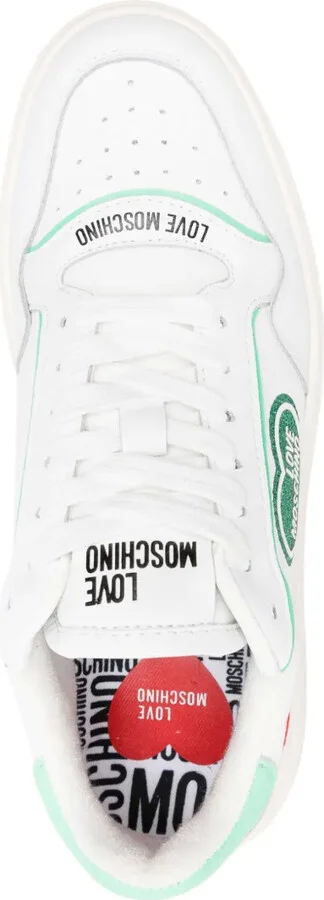 Glitter-Detailed Leather Sneakers - Image 4