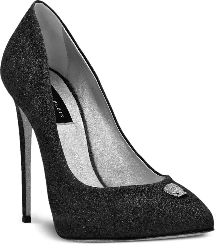 Glitter-Detailed Stiletto Pumps - Image 2