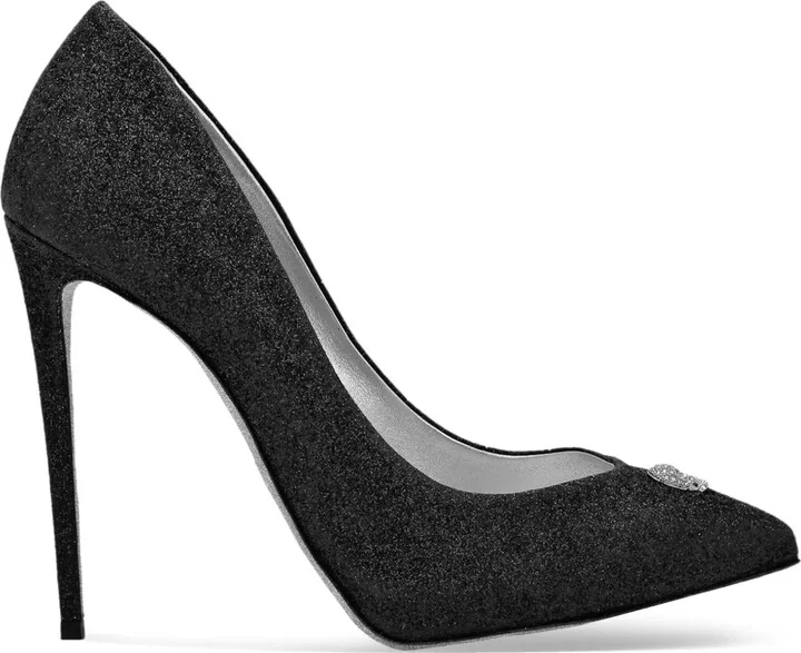 Glitter-Detailed Stiletto Pumps