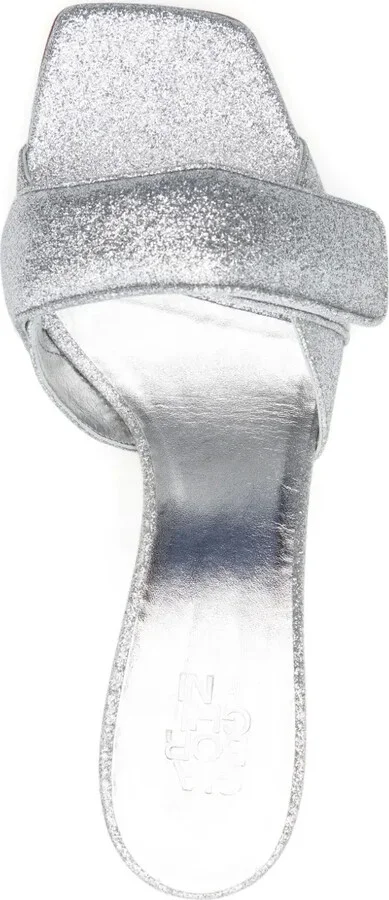 Glitter-Detailing 80mm Leather Sandals - Image 4