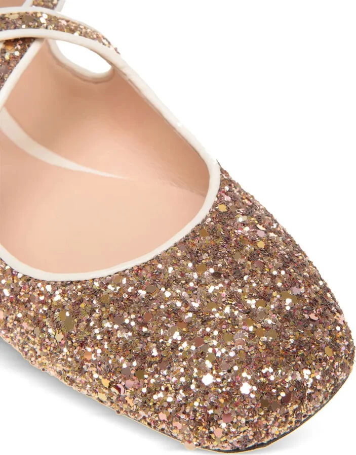 Glitter-Embellished Ballerina Shoes - Image 4