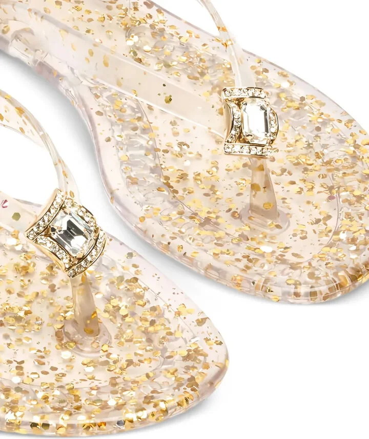 Glitter-Embellished Flat Sandals - Image 3