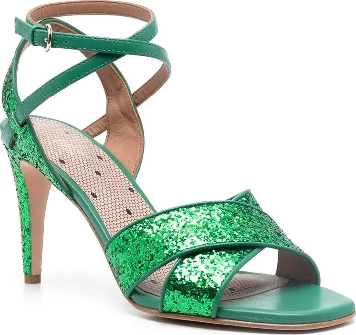 Glitter-Embellished Open-Toe Sandals - Image 2