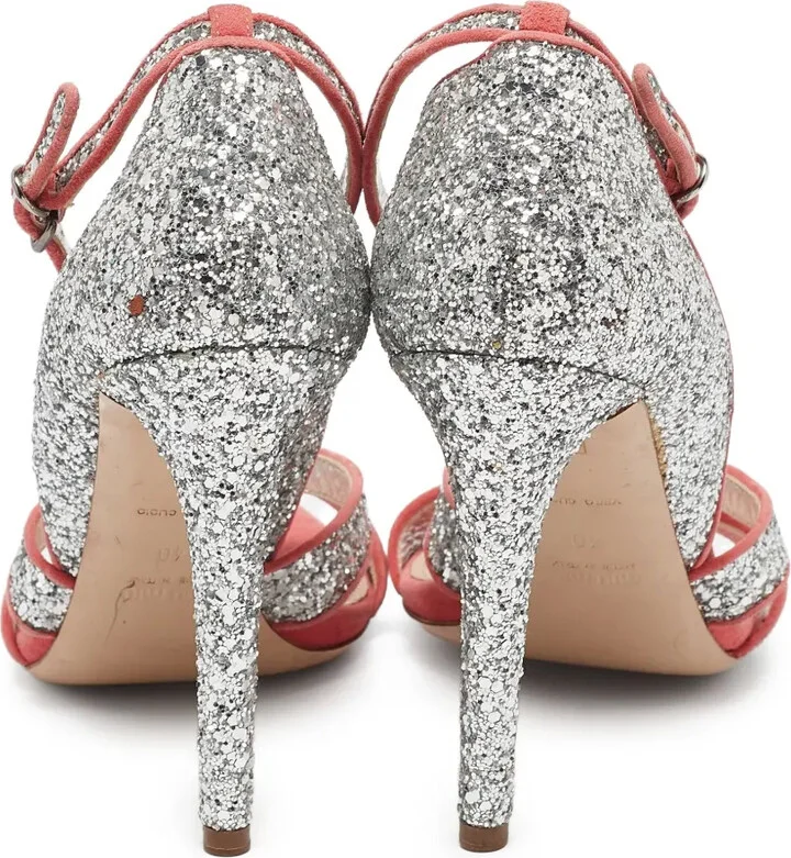 Glitter-Embellished Stiletto Sandals - Image 3