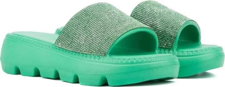 Glitter Gaze Platform Slide Sandal - Image 9