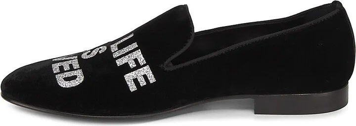 Glitter Graphic Slip-On Loafers - Image 4
