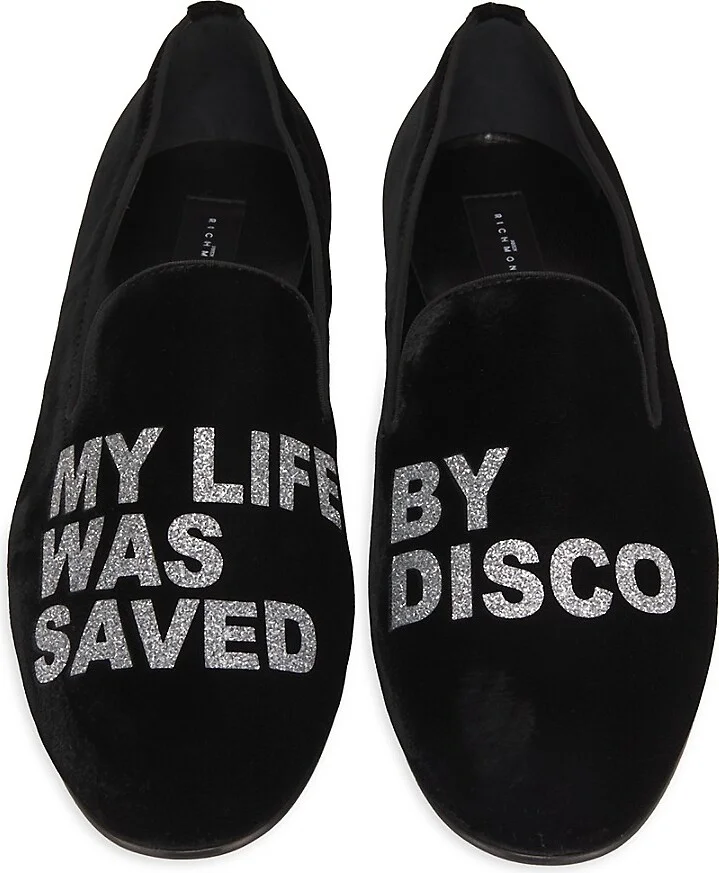 Glitter Graphic Slip-On Loafers - Image 5