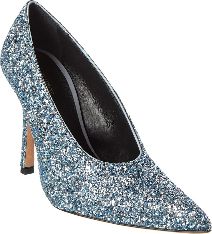 Glitter Leather Pump