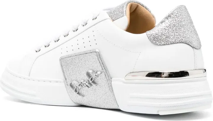 Glitter Lo-Top leather sneakers - Image 3