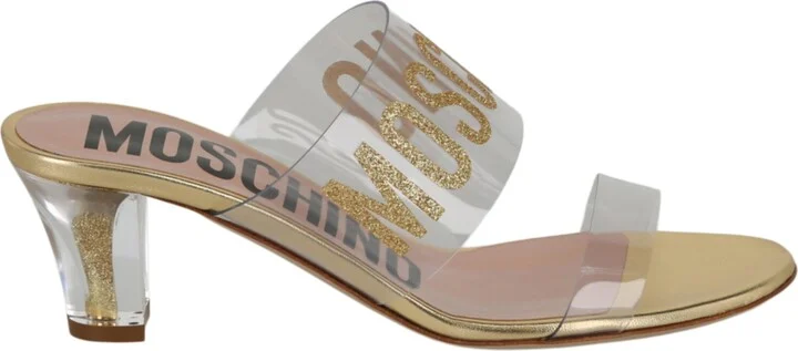 Glitter Logo Heel Sandals