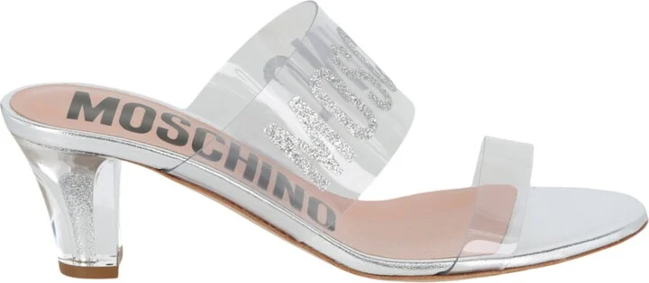 Glitter Logo Heel Sandals