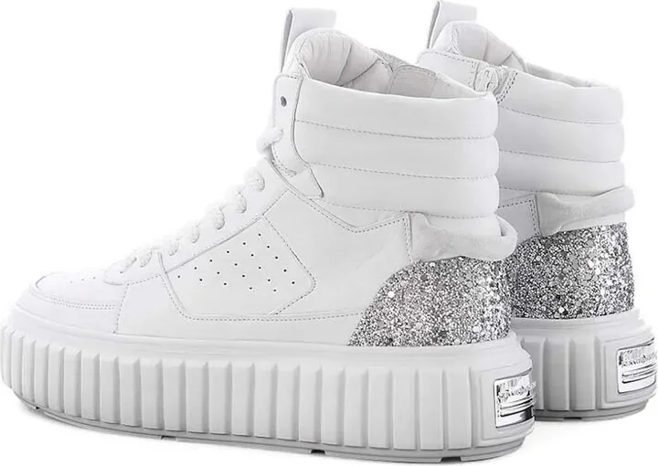 Glitter-Panel High-Top Sneakers - Image 2
