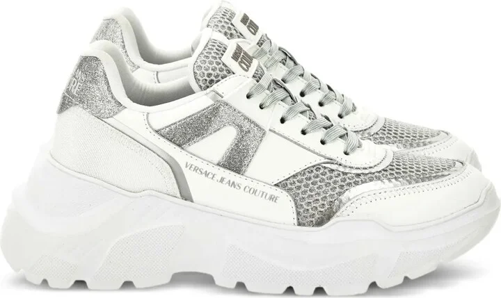 Glitter-Panelled Chunky Trainers
